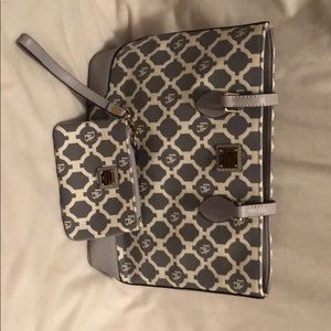 Dooney & Bourke Gray and White Tote